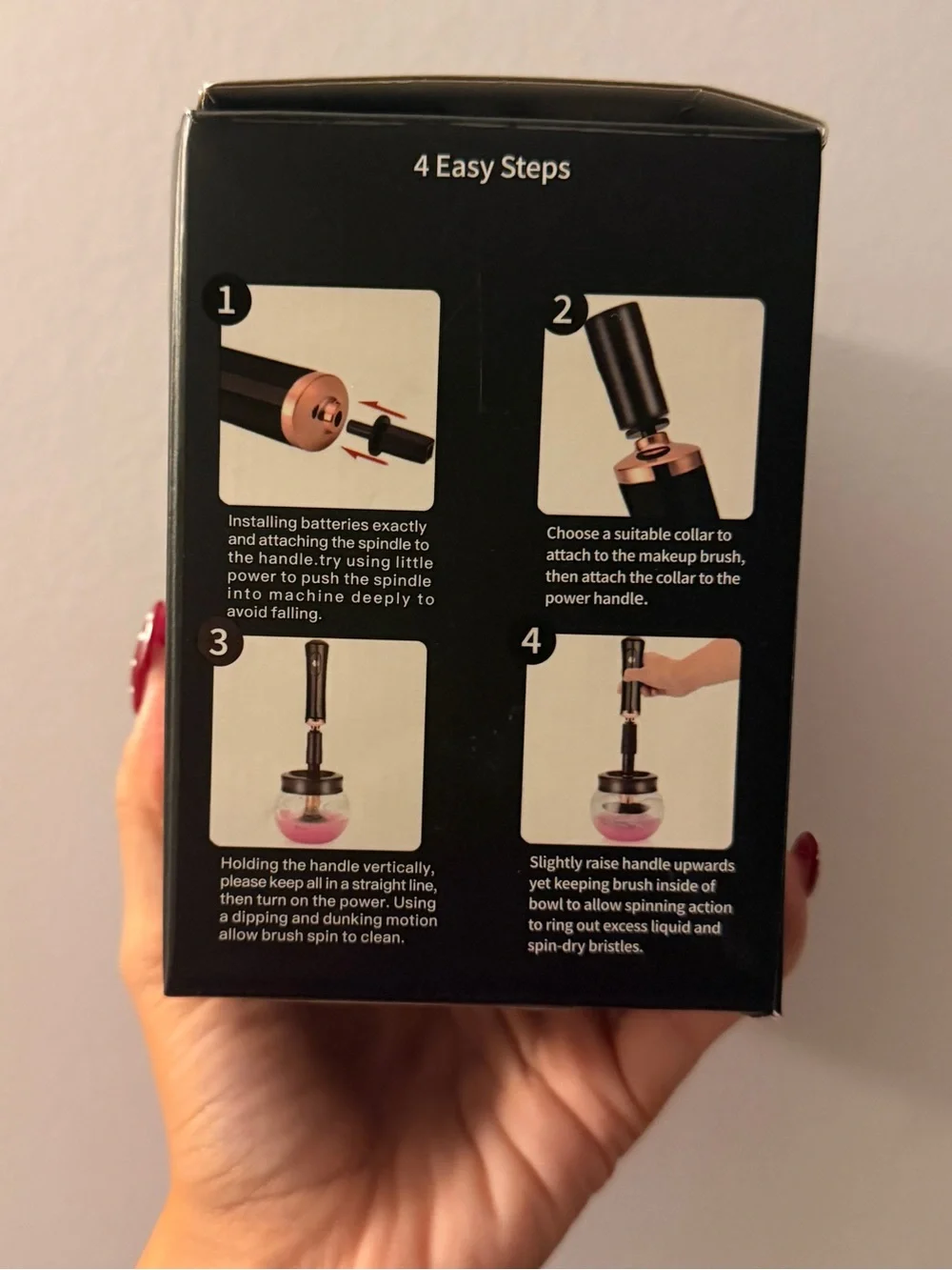 Portable Makeup Brush Cleaner - Black